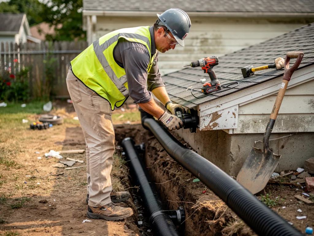 French Drain Tie-In